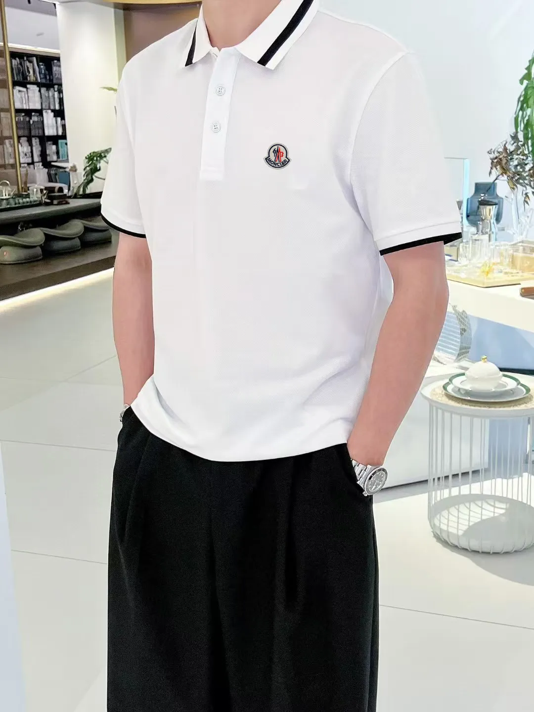 P100✨🔥 [MONCLER ] 2026FW POLO ：Black White Size：S-XXL